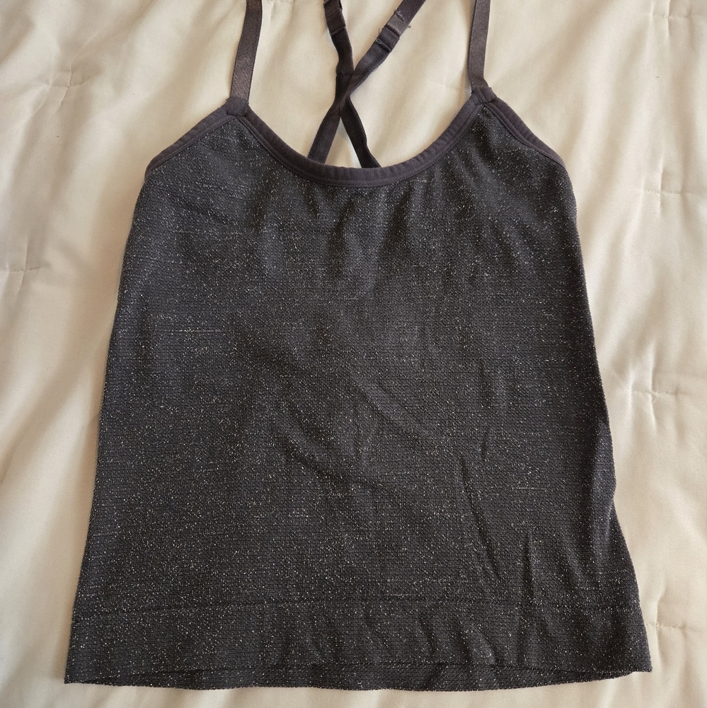 Silver Sparkle Workout top